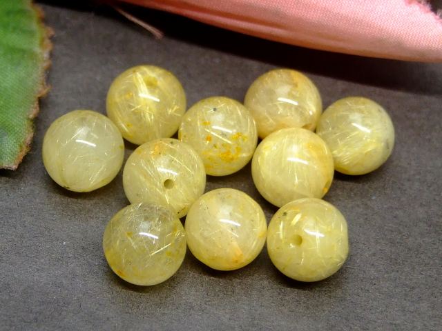 62722　　今月の半額 わけあり 9mm 1粒売り タイチンルチルクォーツ 針水晶 ネコポス送料無料 ブラジル産 天然石 パワーストーン