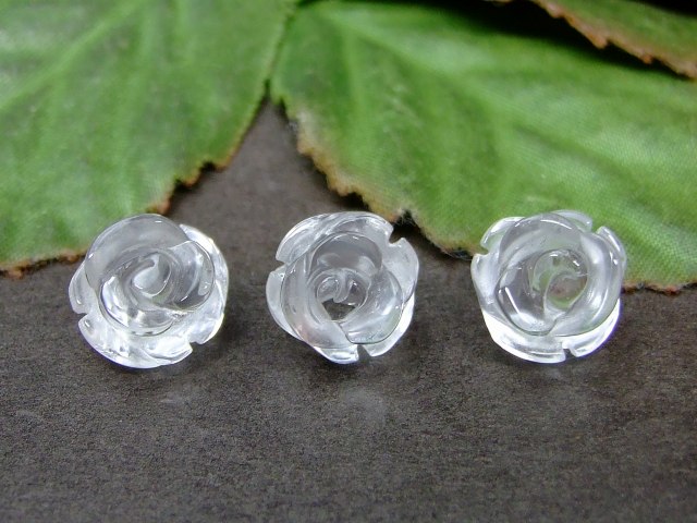 63059 AA 10mm 水晶 クリスタル 手彫 バラ彫り 1粒売り ネコポス送料無料 天然石 ...
