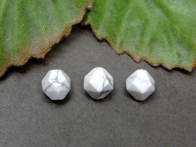 g3-335K　ハウライト 6mm スターカット 1粒売り ネコポス送料無料 天然石 パワーストーン