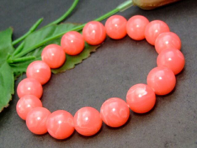 g3-618E　　12mm インカローズ ブレスレット 内径調節可能 送料無料有 人工石 パワーストーン