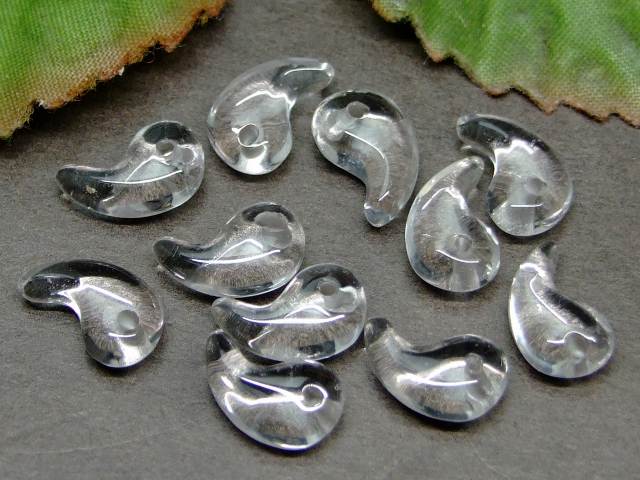 63170　　勾玉 5A 10mm×6mm 1個売り 水晶 クリスタル クォーツ ネコポス送料無料 天然石 パワーストーン