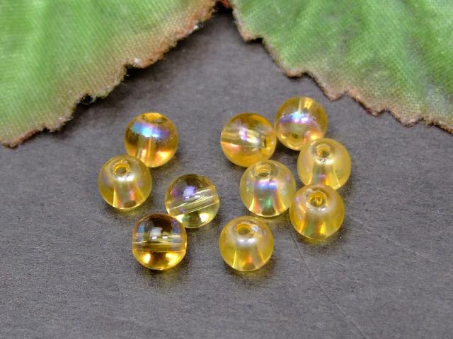 g3-31M　　4mm 10粒セット シトリンオーラ シトリンアクアオーラ 黄水晶 ブラジル産 ネコポス送料無料 天然石 パワーストーン