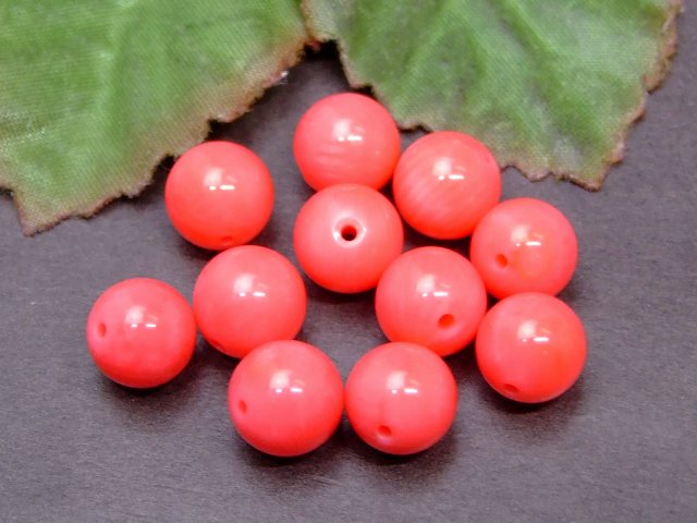 g3-344N　　ピンク珊瑚 8mm AA 1粒売り サンゴ コーラル 染め ネコポス送料無料 アフリカ産 天然石 パワーストーン