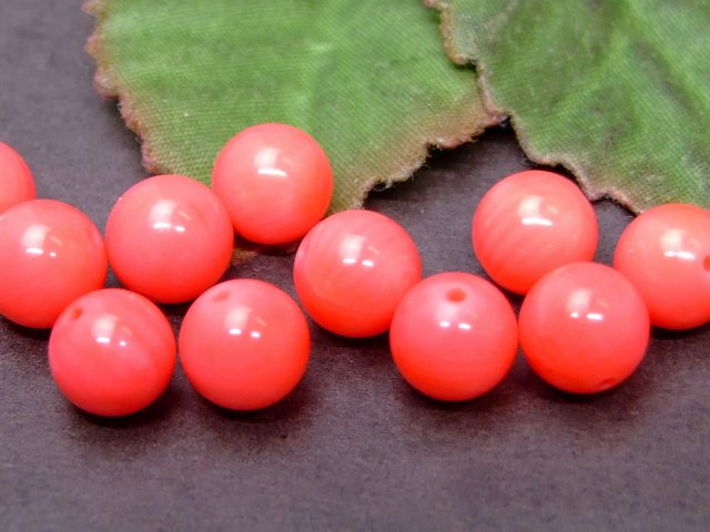g3-344N　　ピンク珊瑚 8mm AA 1粒売り サンゴ コーラル 染め ネコポス送料無料 アフリカ産 天然石 パワーストーン