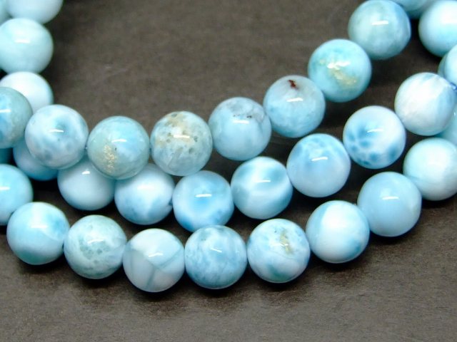 g3-1000R　　7mm A ラリマー ドミニカ共和国産 ブレスレット 内径16cm ポーチ付き 鑑別済・本物保証 送料無料 天然石 パワーストーン