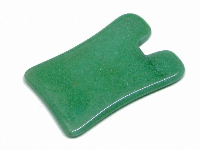 k3-29D　　かっさプレート アベンチュリン 77mm×50mm ポーチ付き 美肌 美顔 美容 マッサージ用 送料無料有 天然石 パワーストーン