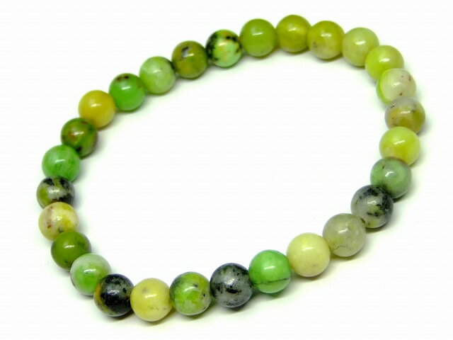 g3-3351D　　クリソプレーズ 6mm ブレスレット 内径調節可 ネコポス送料無料 天然石 パワーストーン