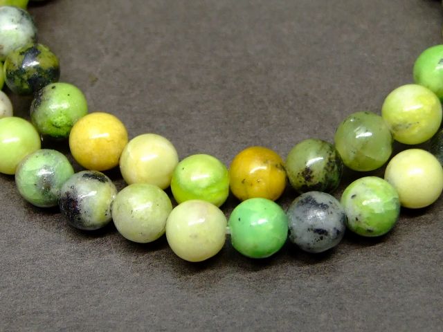 g3-3351D　　クリソプレーズ 6mm ブレスレット 内径調節可 ネコポス送料無料 天然石 パワーストーン