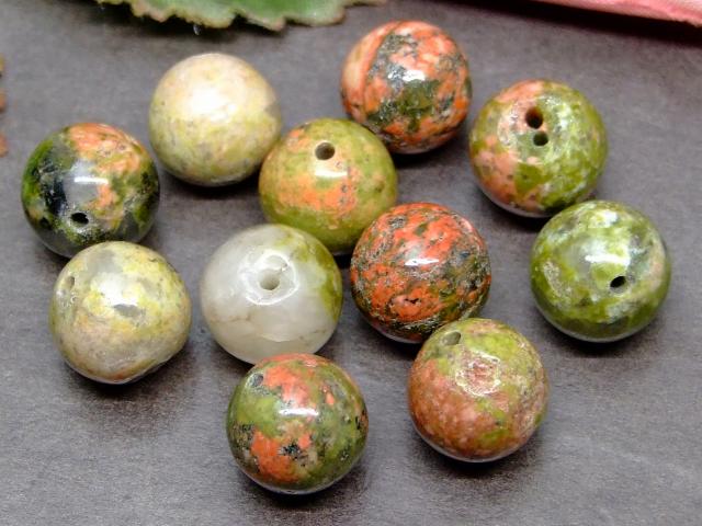 g3-3361Q　　今月の半額 わけあり ユナカイト 10mm 1粒売り ネコポス送料無料 天然石 パワーストーン