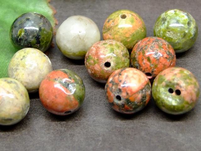 g3-3361Q　　今月の半額 わけあり ユナカイト 10mm 1粒売り ネコポス送料無料 天然石 パワーストーン