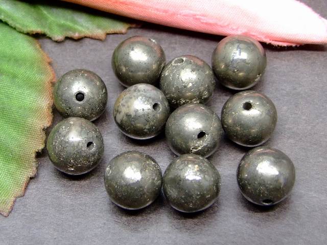 g3-3311Q　　今月の半額 わけあり パイライト 黄鉄鉱 10mm 1粒売り ネコポス送料無料 天然石 パワーストーン