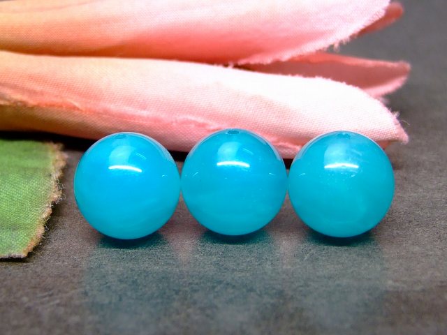 64218　　アイス アマゾナイト 12mm 4A 1粒売り 鑑別済・本物保証 送料無料 ブラジル産 天然石 パワー..