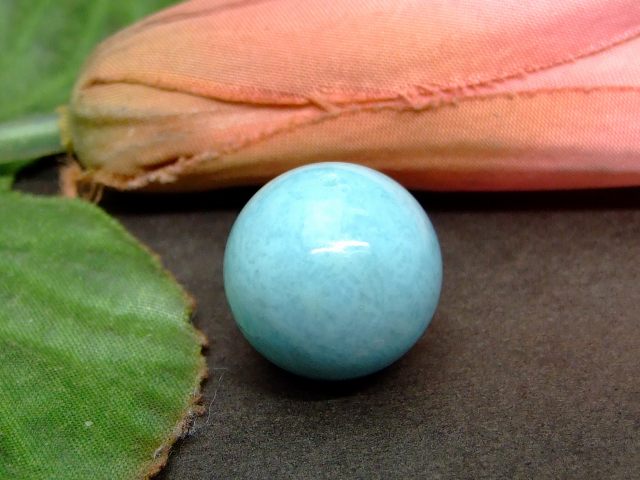 63347　　今月の半額 17mm A ラリマー ドミニカ共和国産 1粒売り 鑑別済 本物保証 送料無料 天然石 パワーストーン