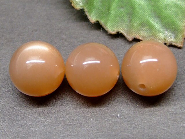 g3-237M 　12mm 5A 1粒売り オレンジムーンストーン 鑑別済・本物保証 ネコポス送料無料 インド産 天然石 パワーストーン
