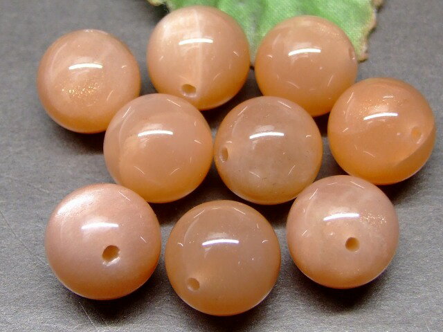 g3-237M 　12mm 5A 1粒売り オレンジムーンストーン 鑑別済・本物保証 ネコポス送料無料 インド産 天然石 パワーストーン