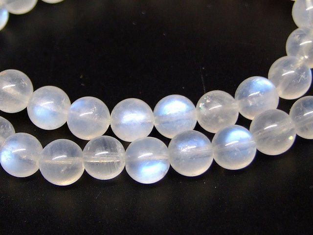 g3-223B　　ムーンストーン 6mm 5A+ ブレスレット 内径17cm 鑑別済・本物保証 ポーチ付き 送料無料 インド産 天然石 パワーストーン