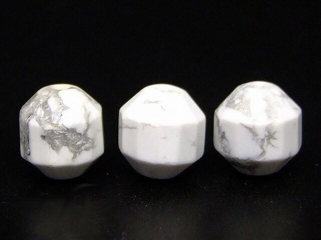 g3-340Q　　ハウライト 8mm カット 1粒売り ネコポス送料無料 天然石 パワーストーン