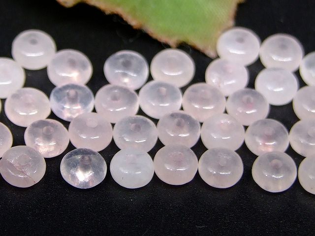 g3-81C　　ローズクォーツ 紅水晶 4mm×2mm 1粒売り そろばん ソロバン 算盤 送料無料 天然石 パワーストーン