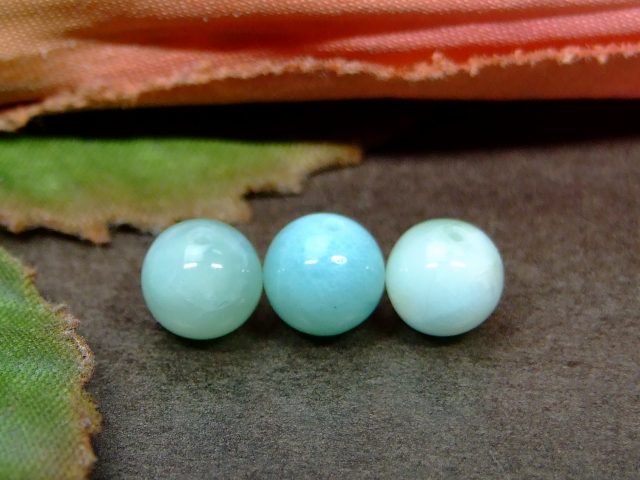 樂天商城 - 63956　　ラリマー 6mm A 1粒売り ドミニカ共和国産 鑑別済 本物保証 ネコポス送料無料 天然石 パワーストーン