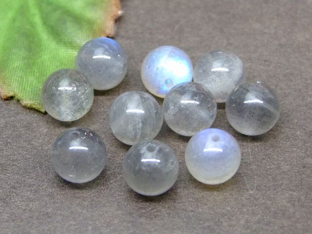64066　　ラブラドライト 7mm〜8mm AA 1粒売り 鑑別済・本物保証 ネコポス送料無料 マダガスカル産 天然石 パワーストーン