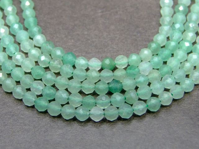 g3-3K　　アベンチュリン 3mm AA カット 1連39cm 通し針、解説書、1mゴム付き ネコポス送料無料 天然石 パワーストーン