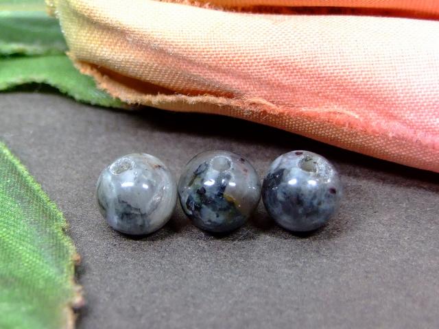 g3-212R　　今月の半額 わけあり ブラックラブラドライト ラルビカイト 6mm 1粒売り ネコポス送料無料 天然石 パワーストーン