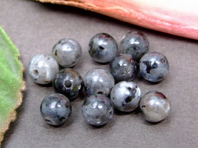 g3-212R　　今月の半額 わけあり ブラックラブラドライト ラルビカイト 6mm 1粒売り ネコポス送料無料 天然石 パワーストーン