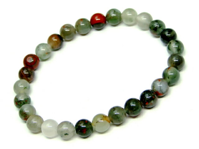 g3-3371D　　アフリカブラッドストーン 6mm ブレスレット 内径調節可 ネコポス送料無料 天然石 パワーストーン