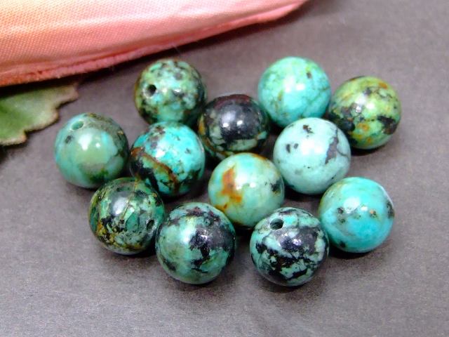 g3-333Q　　アフリカンターコイズ 8mm 1粒売り ネコポス送料無料 天然石 パワーストーン
