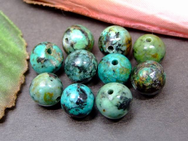 g3-333W　　今月の半額 わけあり アフリカンターコイズ 8mm 1粒売り ネコポス送料無料 天然石 パワーストーン