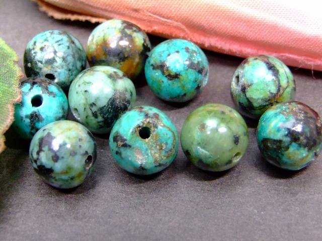 g3-333W　　今月の半額 わけあり アフリカンターコイズ 8mm 1粒売り ネコポス送料無料 天然石 パワーストーン
