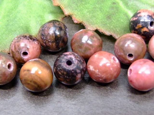 g3-609Q　　今月の半額 わけあり ロードナイト 薔薇輝石 8mm 1粒売り ネコポス送料無料 天然石 パワーストーン