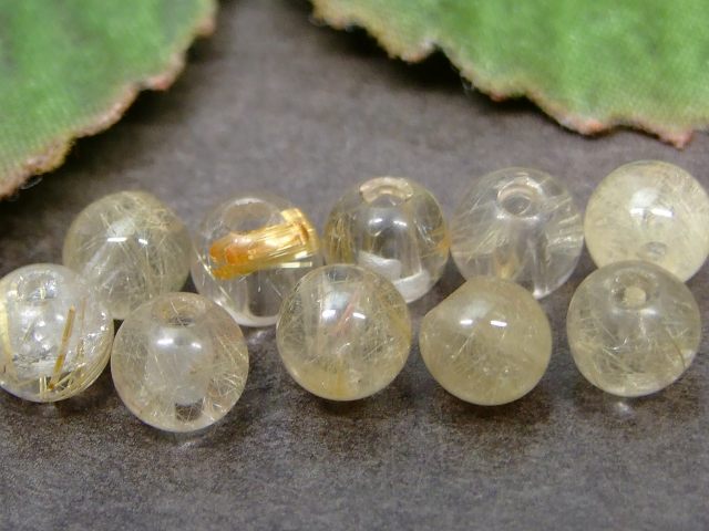 64473　　今月の半額 わけあり ルチルクォーツ 6mm 1粒売り 針水晶 ネコポス送料無料 ブラジル産 天然石 パワーストーン 3