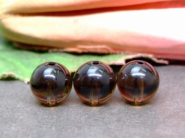 64485　　今月の半額 わけあり 8mm 1粒売り スモーキークォーツ 茶水晶 ネコポス送料無料 ブラジル産 ..