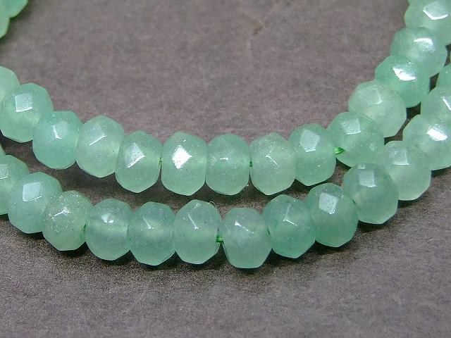 g3-5H　　アベンチュリン 6mm×4mm ボタンカット ソロバンカット ブレスレット 内径調節可 送料無料 天然石 パワーストーン