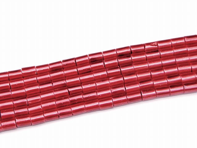 樂天商城 - H3-33F　　工場処分品特価 今月半額以下 わけあり ダークレッド ヘマタイト 磁気有 8mm×6mm 23粒セット 通し針、解説書、1mゴム付き 送料無料 イギリス産 天然石 パワーストーン