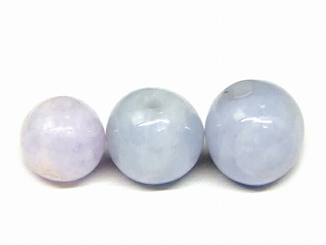 68786　　今月の半額 わけあり ラベンダー ミャンマー翡翠 ヒスイ 6mm〜7mm 1粒売り 鑑別済 本物保証 送料無料 ミャンマー産 天然石 パワーストーン
