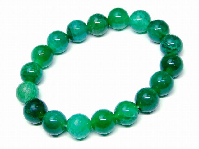 g3-960A　　緑龍紋瑪瑙 メノウ アゲート 10mm AA ブレスレット 内径調節可 送料無料 天然石 パワースト..