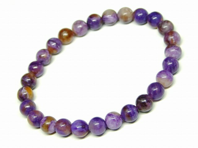 ※画像と同品質のものをお送りします。 オリジナルアクセサリー作りに是非どうぞ〜〜（m−m） ポーチに入れた状態で発送いたしますので、そのままプレゼントとしてご利用頂けます。 素材 素材 サイズ・重さ 約：重さ12g　玉径7mm・±0.5mm　内径17cm(ゴムは伸縮可) 　※ 多少の誤差はご了承下さい。恐怖やストレスを軽減する石 三大ヒーリングストーンのひとつで、高い波動をもち、恐怖心を克服させ、現実と向き合う力を与えるとされます。 浄化にもとても優れており、ストレスなどの抑圧された感情を解放し、リラックスした状態をもたらしてくれます。 また、環境的、霊的マイナスエネルギーから身を守ることで、ひいては病気や不調の状態からの回復をサポートします。