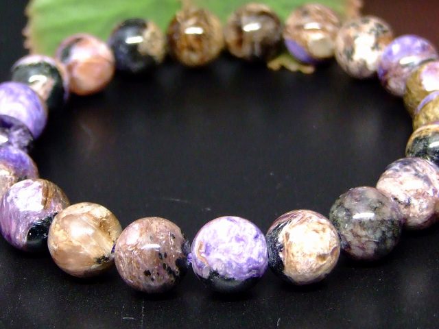 65430　　チャロアイト 9mm A ブレスレット 内径17cm ポーチ付き 送料無料 天然石 パワーストーン