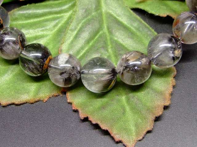 65481　　プラチナルチルクォーツ 針水晶 10mm AAA ブレスレット 内径18cm ポーチ付き 送料無料 ブラジル産 天然石 パワーストーン