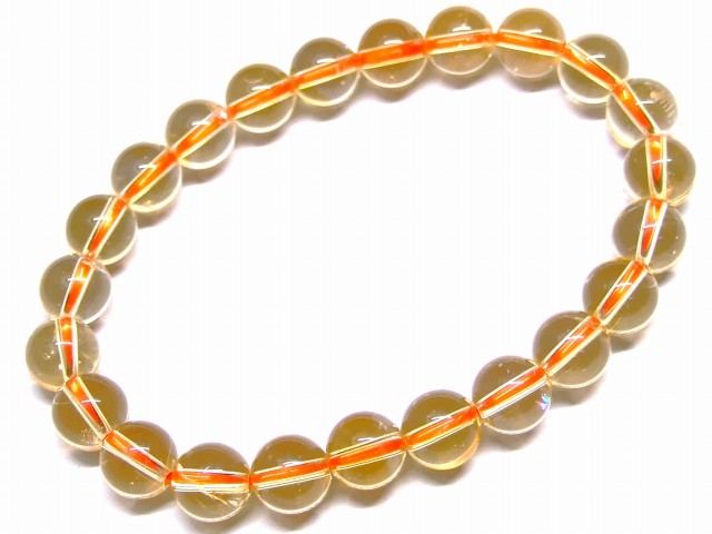 樂天商城 - 65768　　　今月の半額 黄水晶 シトリン 8mm 5A ブレスレット 内径17cm ポーチ付き 送料無料 天然石 パワーストーン