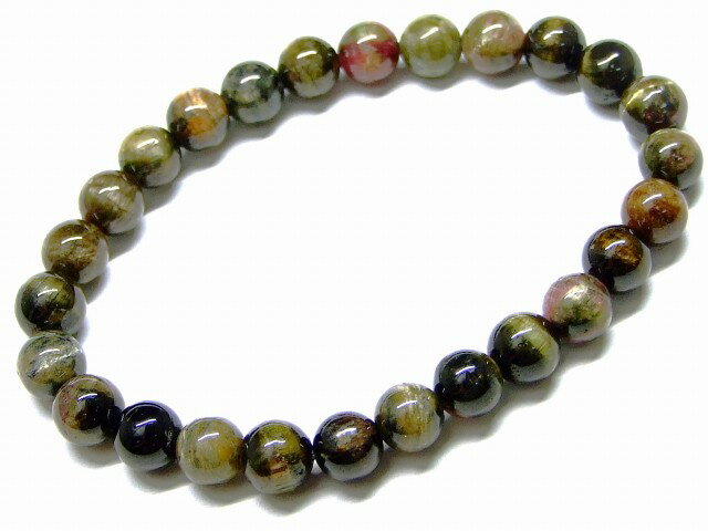 65579　　キャッツアイトルマリン 電気石 7mm 2A ブレスレット 内径17cm ポーチ付き 送料無料 ブラジル産 天然石 パワーストーン