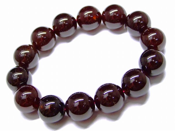 65851　　ヘソナイトガーネット 16mm A+ ブレスレット 内径18cm オレンジガーネット 柘榴石 送料無料 スリランカ産 天然石 パワーストーン