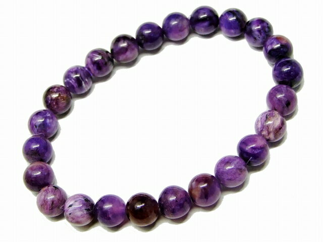 65378　　チャロアイト 8mm AA+ ブレスレット 内径18cm ポーチ付き 送料無料 天然石 パワーストーン