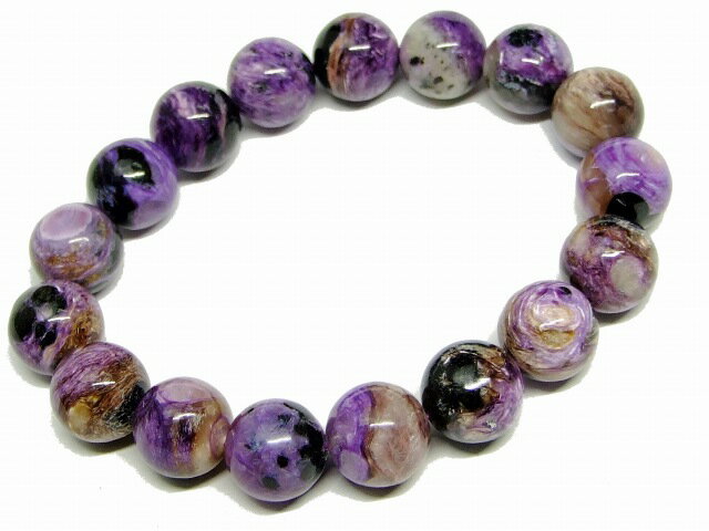 65446　　チャロアイト 12mm A+ ブレスレット 内径18cm ポーチ付き 送料無料 天然石 パワーストーン