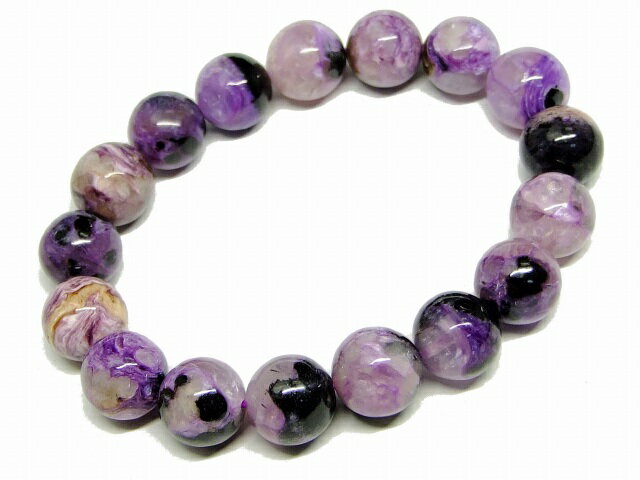 65447　　チャロアイト 12mm A+ ブレスレット 内径17cm ポーチ付き 送料無料 天然石 パワーストーン