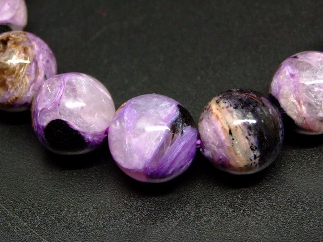 65447　　チャロアイト 12mm A+ ブレスレット 内径17cm ポーチ付き 送料無料 天然石 パワーストーン