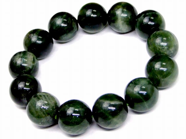 68185　今月の半額 わけあり グリーンラビットヘアルチルクォーツ 17mm〜18mm ブレスレット 内径18cm ..