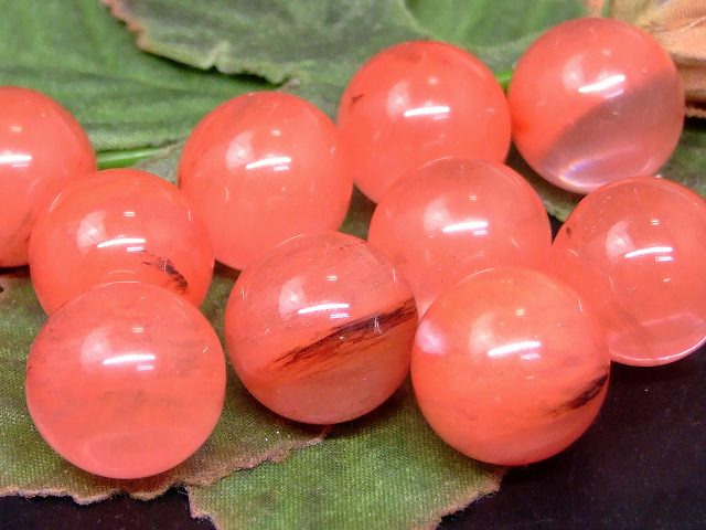 68402　チェリークォーツ球 15mm～16mm A 1個売り チェリークォーツ 丸玉 穴なし 送料無料 天然石 パワーストーン